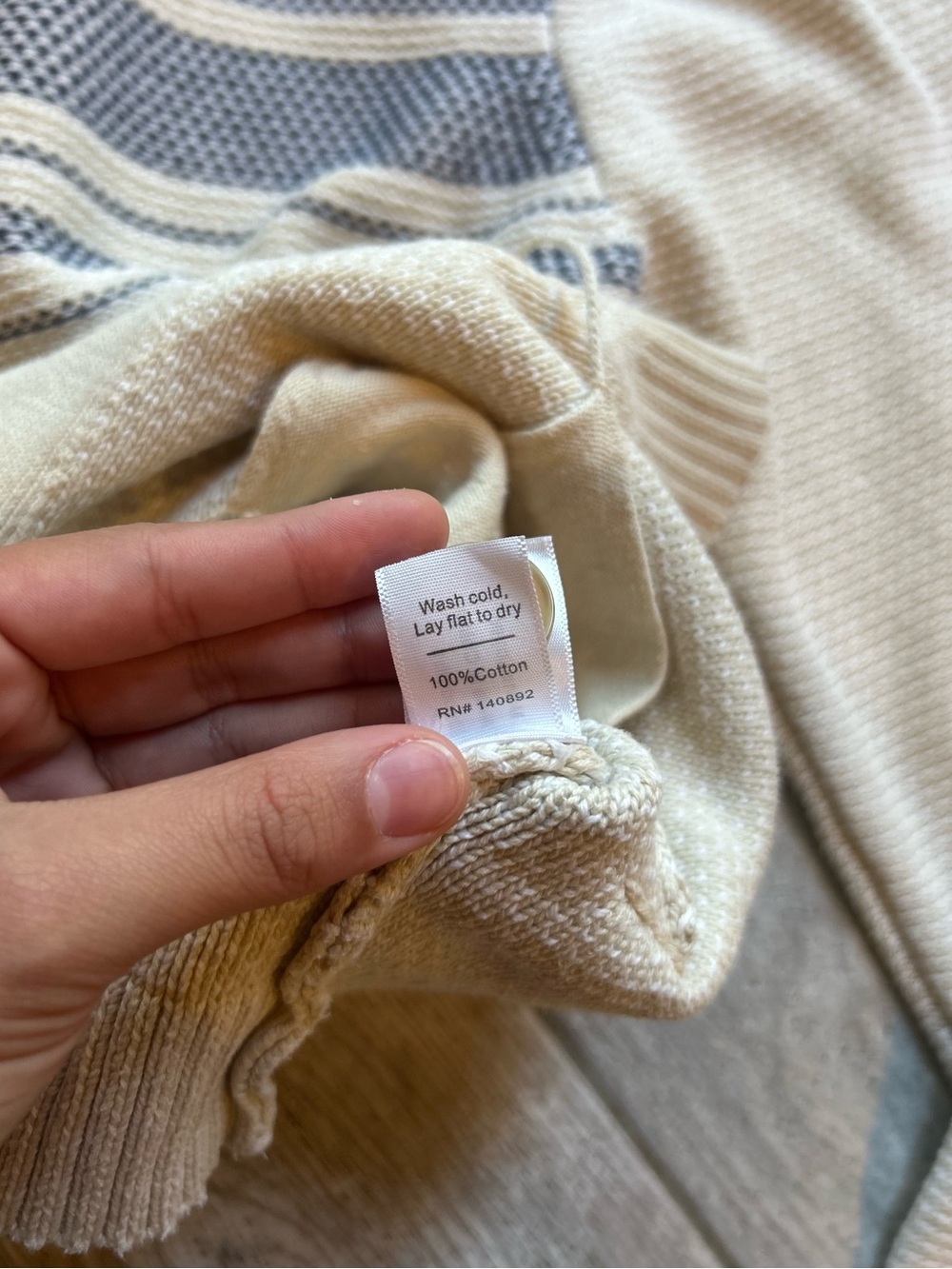 Marine Layer Stripe 100% Cotton Sweater, Men’s XL - Picture 4 of 8